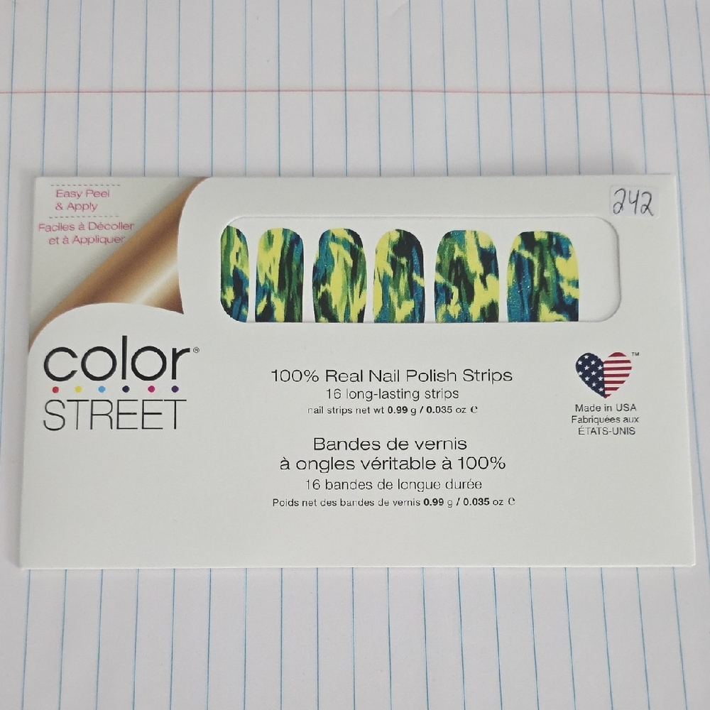 Color Street Nail Polish Strips - Vivid Venom Vibrant Blue and Neon Yellow
